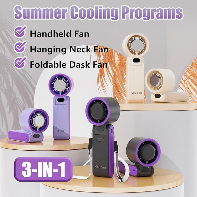 Portable Handheld Fan Rechargeable 100 Speeds Turbo Ice Cooling Fan Personal - Image 5