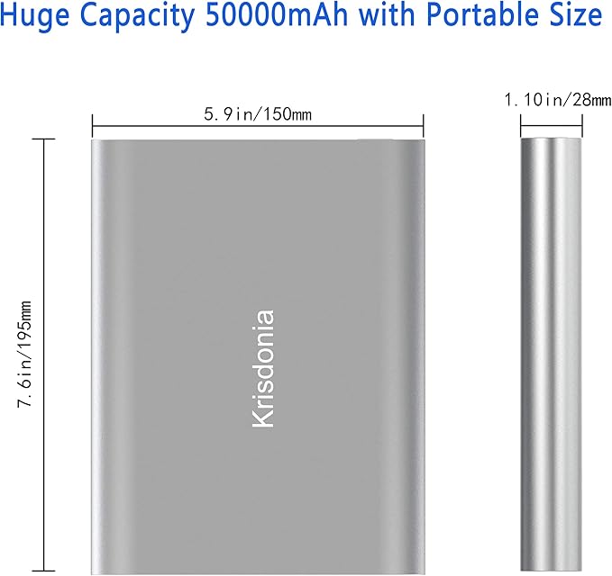 Krisdonia Portable Laptop Charger 185Wh/50000mAh Laptop Power Bank External - Image 7
