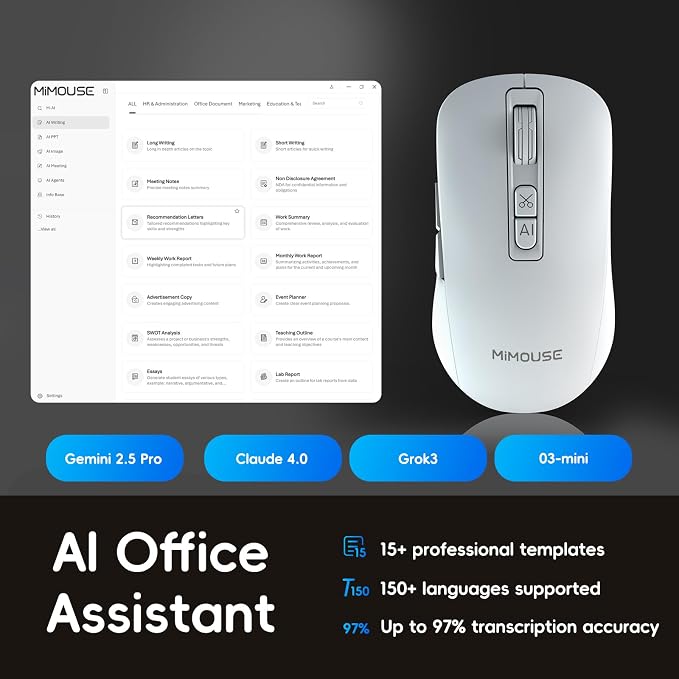 M4 Wireless Smart Ai Mouse For Pc Laptops, One-Touch Voice Input, Ai Assistant - Image 2