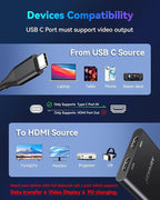 USB C to Dual HDMI Adapter 4K@60Hz, HDMI Splitter - Image 5