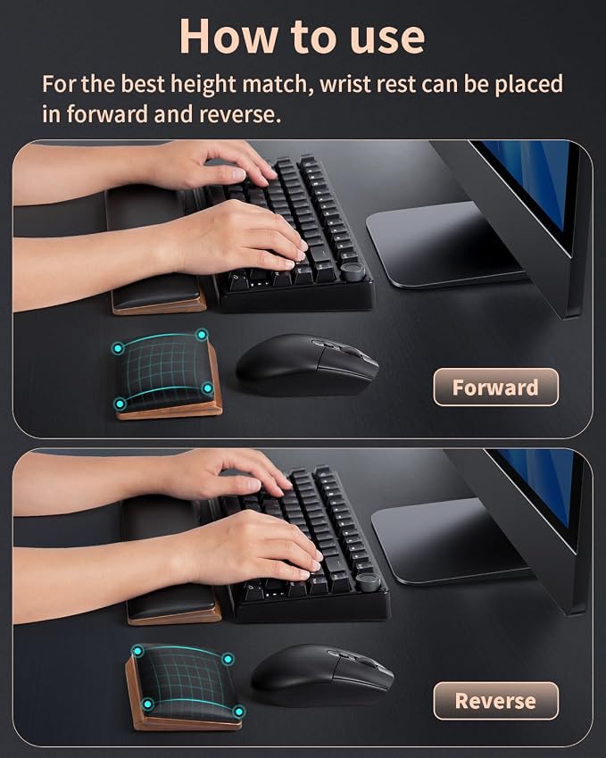ASFSKY Keyboard and Mouse Wrist Rest Set - Image 5