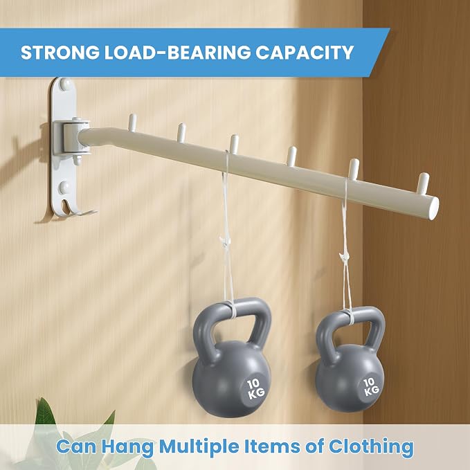 Clothing Racks for Hanging Clothes, Garment Racks Wall Mounted Clothes - Image 6