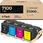 Phaser 7100 High Capacity Toner Cartridge Set 4-Pack Replacement by KingKJInkToner