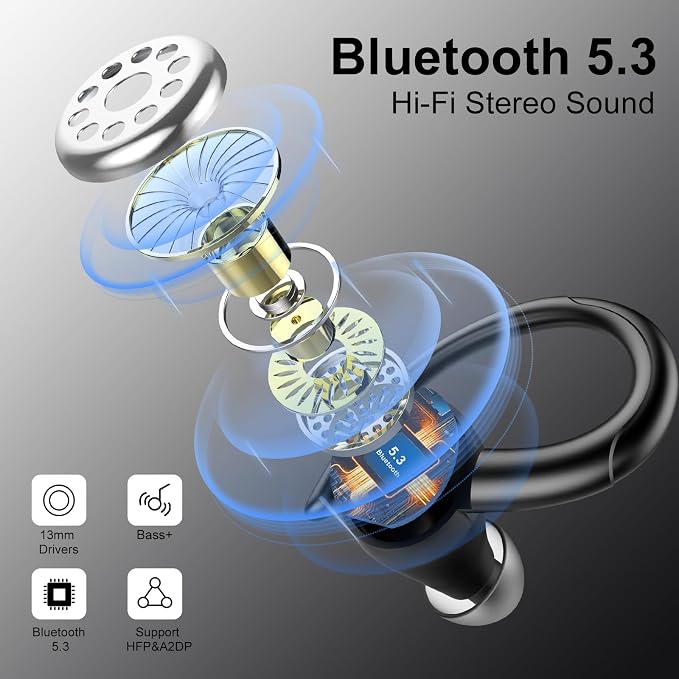 Wireless Earbuds Bluetooth 5.3 Headphones Sports, 48Hrs Playtime Bluetooth - Image 2
