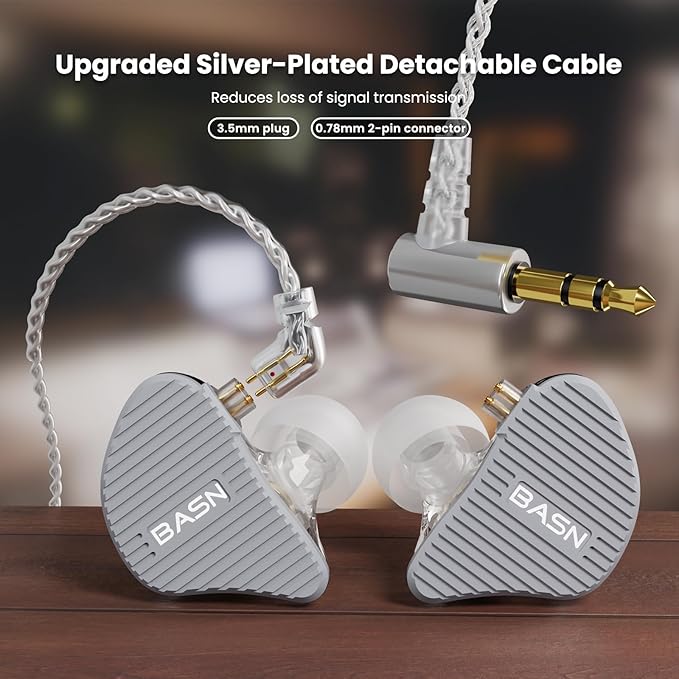 BASN Mix-PD in Ear Monitor, 1Planar Driver + 1Dynamic Driver HiFi IEM Earphones - Image 4