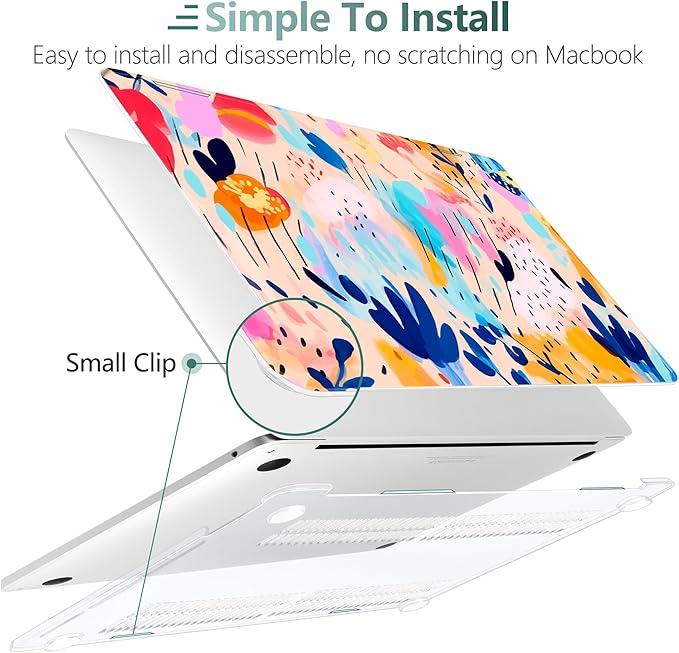 TWOLSKOO Compatible with MacBook Pro 13 inch Case 2023-2016 A2338 M2/M1 A2251 - Image 6