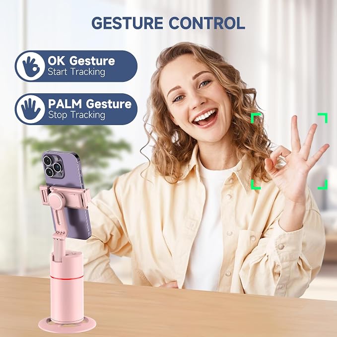 Auto Face Tracking Phone Holder, Gesture Control & Remote, Face Tracking Tripod - Image 5