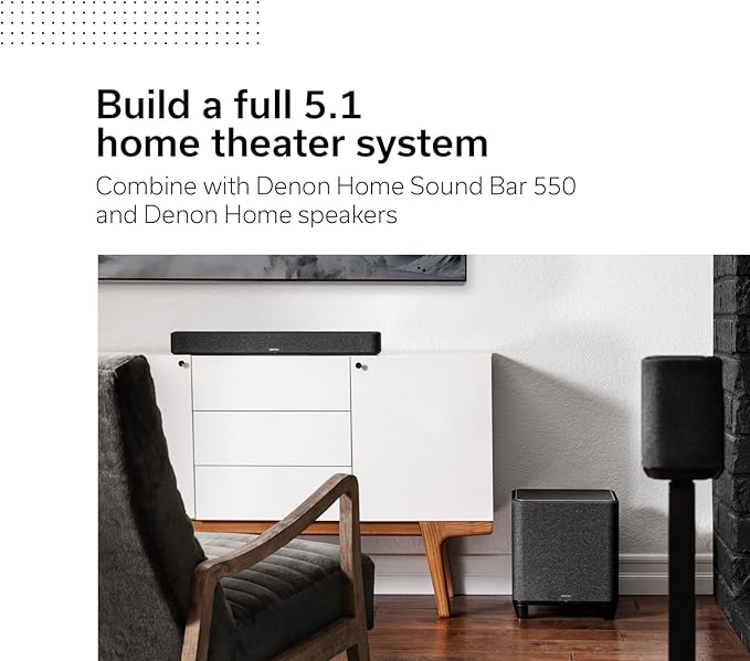 Denon Home Subwoofer – Deep, Powerful Bass, Wireless Streaming, Pair Home - Image 3