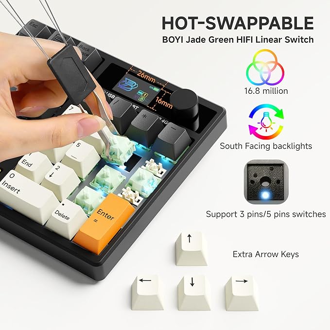 BOYI TD31Pro Mechanical Numpad, Mini Keyboard - Image 4