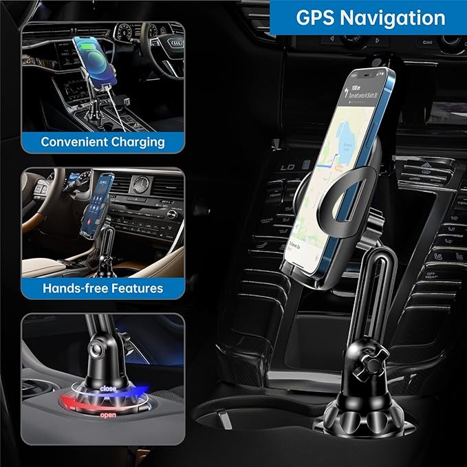 TOPGO Cup Phone Holder for Car, Car Cup Phone Mount, Compatible - Image 2