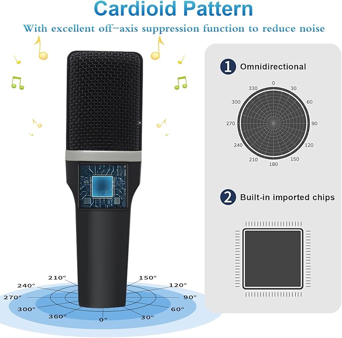 USB Gaming Microphone, Condenser Microphone, Podcast Microphone - Image 3