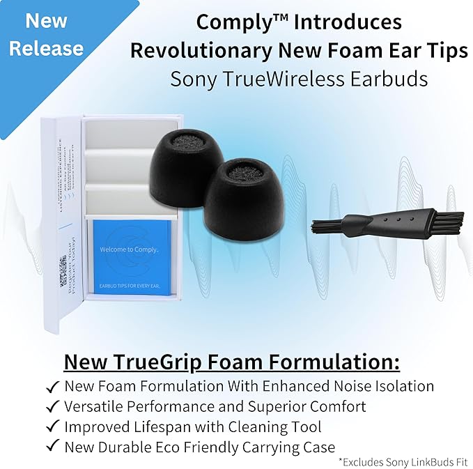 Comply TrueGrip | Premium Memory Foam Replacement Earbud Tips - Image 2