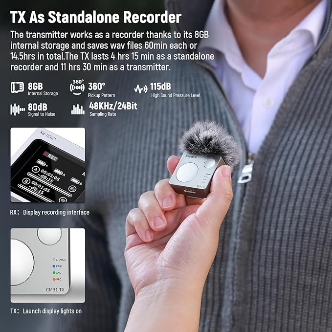 Neewer CM31 Wireless Lavalier Microphone - Image 6