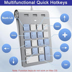 USB C Wired Number Pad, USB Numeric Keypad - Image 7