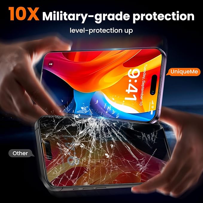 UniqueMe for iPhone 14 Pro Max Privacy Screen Protector - Image 4