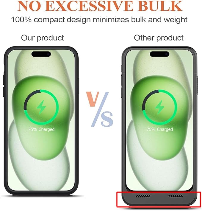 Battery Case for iPhone 15, Upgraded 10000mAh Portable Protective Charging Case - Image 6