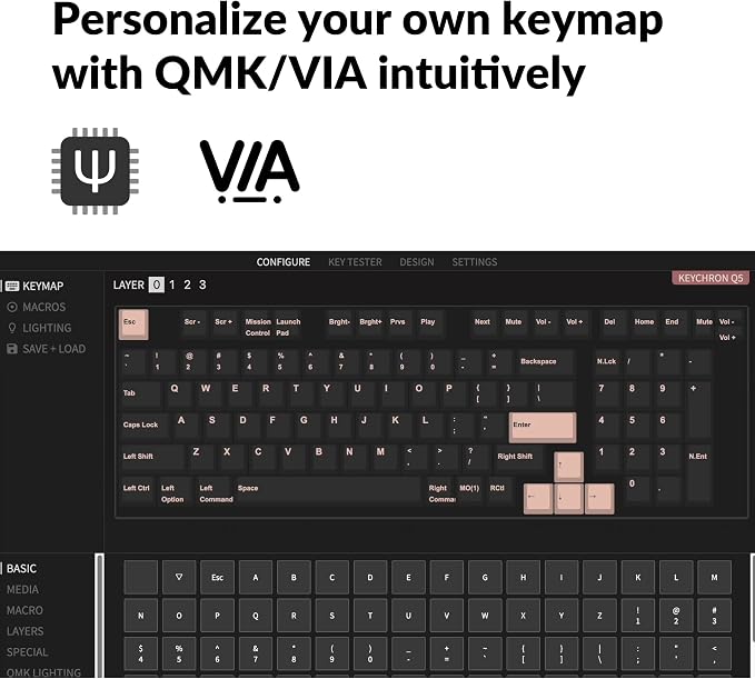 Keychron Q5 96% Layout Hot-Swappable Wired Custom Mechanical Keyboard Knob - Image 3