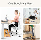 StrongTek Double Step Footrest, Adjustable Wooden Foot Stool - Image 6