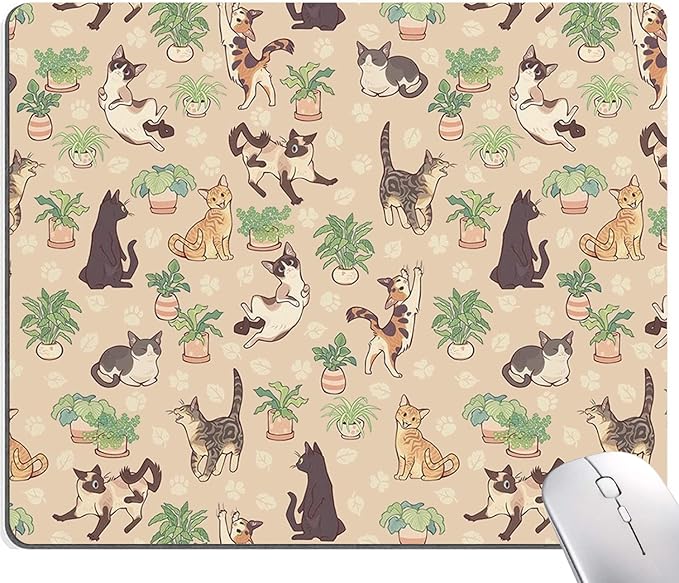 Hokafenle Cute Cats Pattern Mouse Mat by Hokafenle