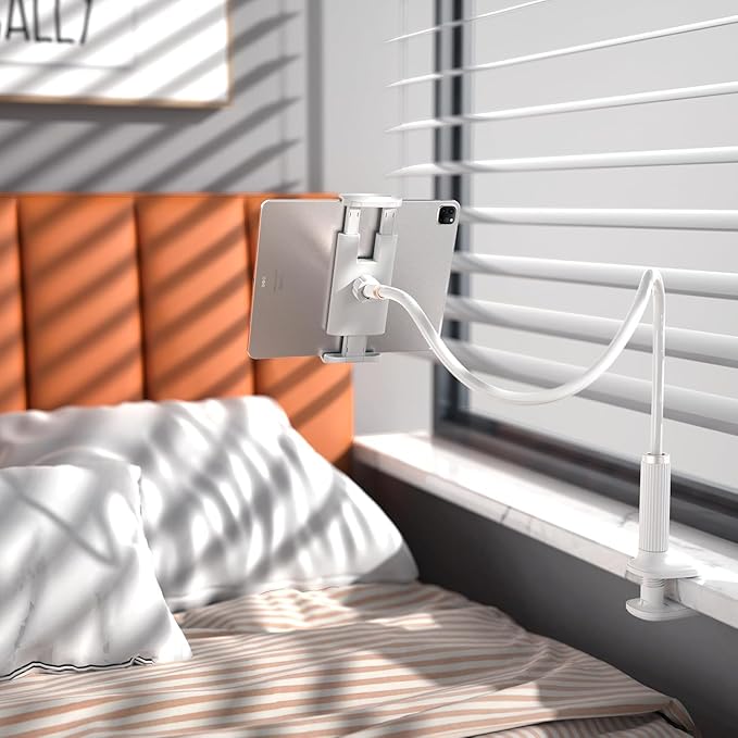 K-MT 【38.7inch/98cm】 Tablet Phone Holder Bed Gooseneck Mount, Mount Holder Clip - Image 6