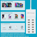 Multi Port USB Charging Station Wall Charger, Compatible - Image 3