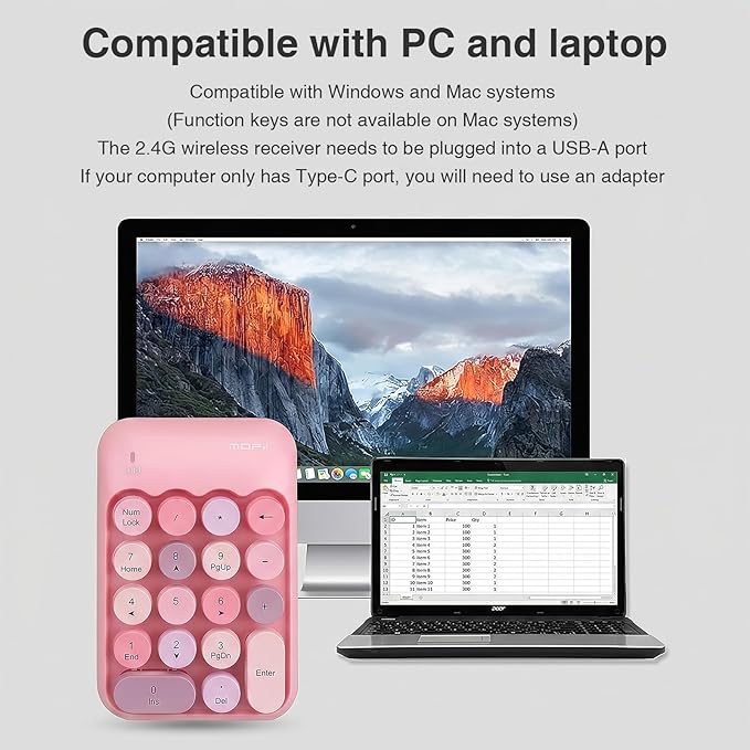 Lomiluskr Cute Wireless Number Keypad - Image 9