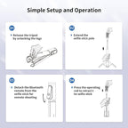 ATUMTEK Selfie Stick Tripod, Extendable 3 in 1 Aluminum Bluetooth Selfie Stick - Image 8