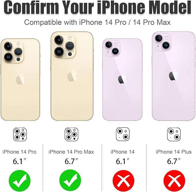 AGVEE 3+3 for iPhone 14 Pro 6.1" / 14 Pro Max 6.7" Camera Lens Protector - Image 2