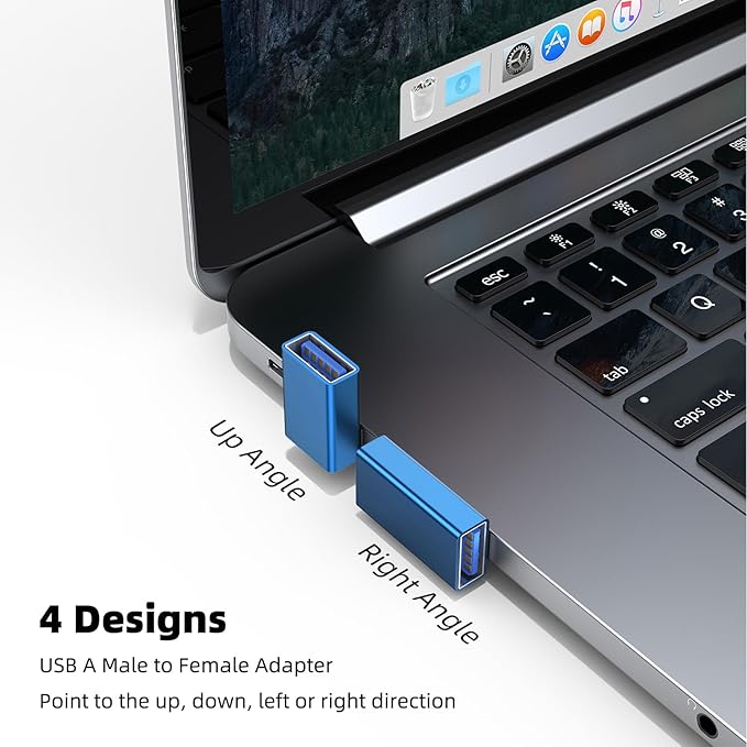 AreMe 90 Degree USB 3.0 Adapter 4 Pack, Up and Down Angle, Left and Right Angle - Image 2