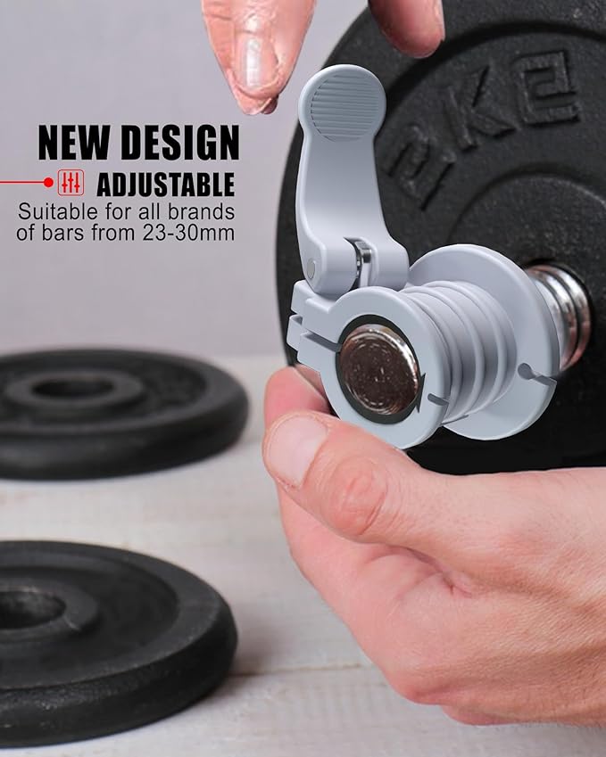 Pro Barbell Clips 1 inch Barbell Clamps 0.9-1.18inch Quick Release Weight Clips - Image 3