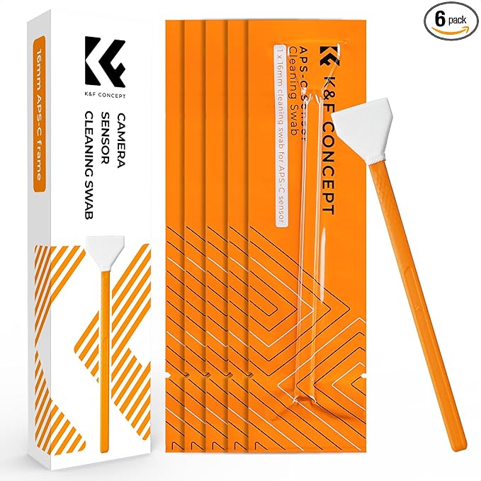 K&F Concept 6 Pack APS-C Frame Sensors Cleaning Swabs, DSLR SLR Digital Camera by KFCONCEPT