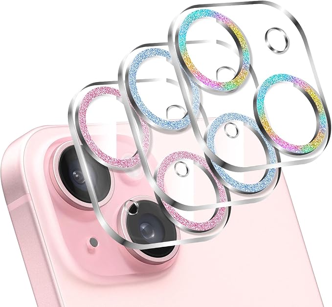 LucBuy 3PCS Sparkling Camera Lens Protector by LucBuy