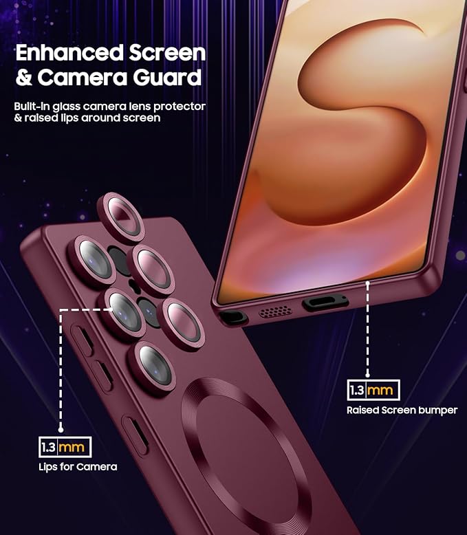 Magnetic for Samsung Galaxy S25 Ultra Case Slim Soft Silicone Bumper Shockproof - Image 4