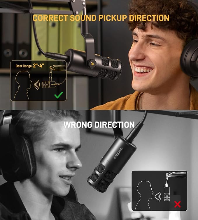 MAONO XLR Podcast Dynamic Microphone, Cardioid Studio Mic - Image 5