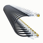 Cat6a Patch Cables 0.5ft Slim, Cat6 Ethernet Patch Cable Pure Copper, Flexible by 10Gsupxsel