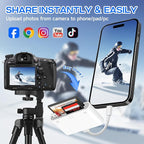 USB C SD Card Reader for iPhone 16/15/iPad/Mac, 3 in 1 USBC Memory Card Reader - Image 4