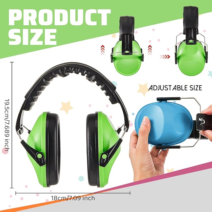 Amylove 12 Pcs Kids Ear Protection Noise Cancelling Headphones Ear Muffs Bulk - Image 2