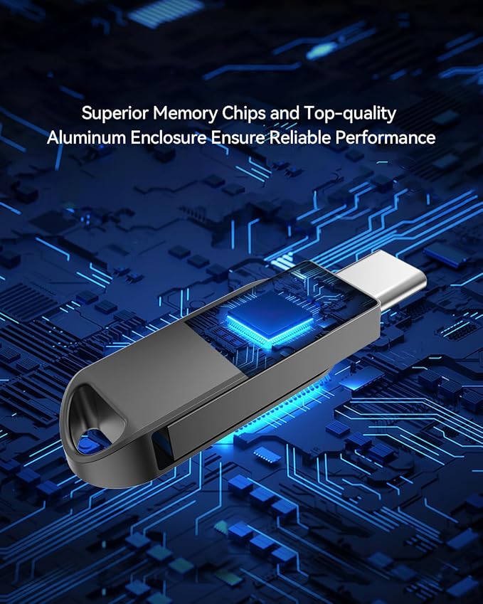 64GB USB C Flash Drive, Dual Drive USB 3.0 and Type C Thumb Drive Up to 110MB/s - Image 5