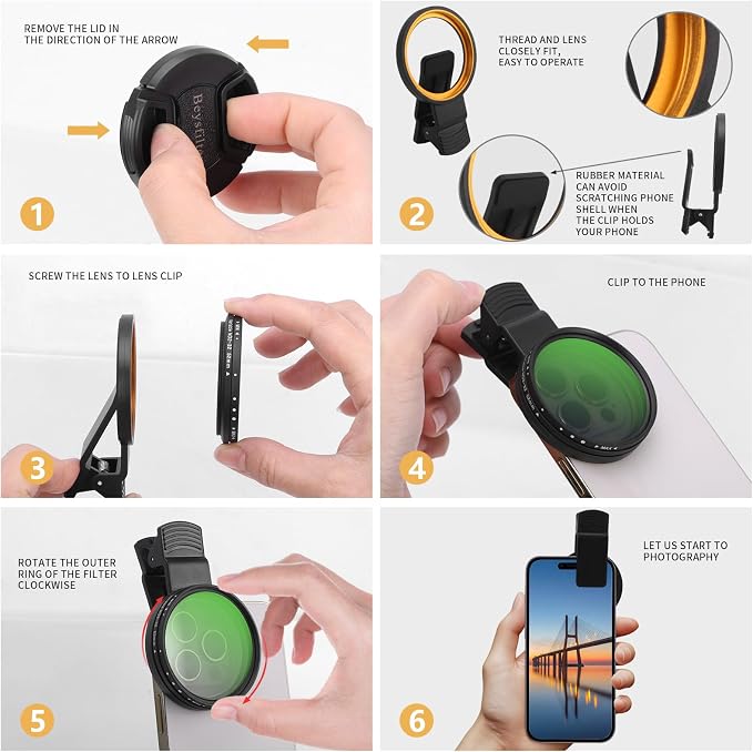 52MM Variable ND2-32 Filter for Phone, Compatible - Image 5