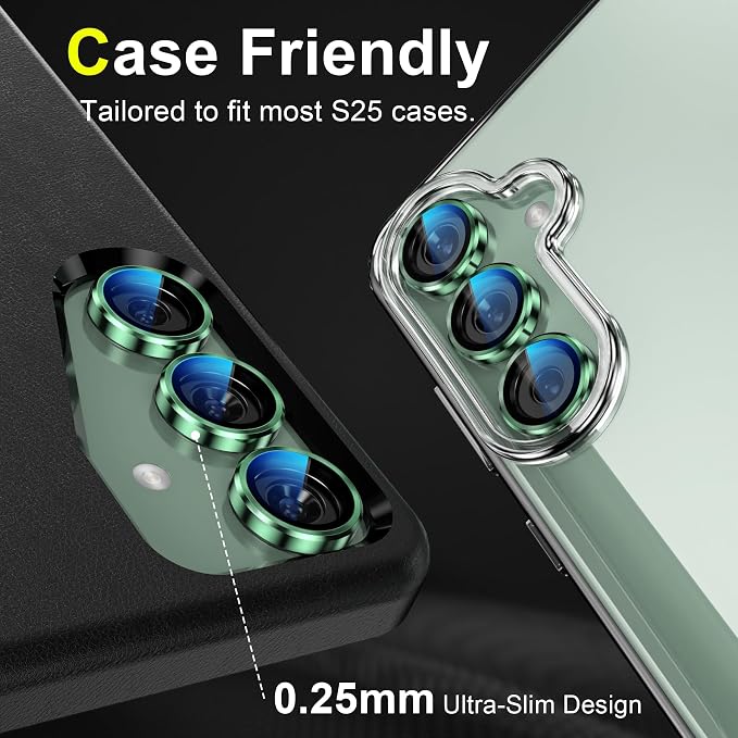 YWXTW Camera Lens Protector for Samsung Galaxy S25+ Plus Accessories 9H - Image 6
