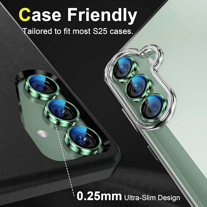 YWXTW Camera Lens Protector for Samsung Galaxy S25 Accessories 9H Tempered - Image 6