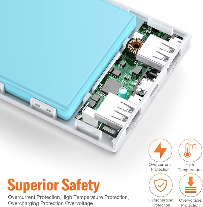 Portable Charger Power Bank 10000mAh, Ultra Slim Portable Phone Charger - Image 4