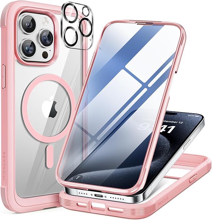 Miracase Magnetic for iPhone 15 Pro Max Case 6.7'' Full-Body Military Drop by Miracase