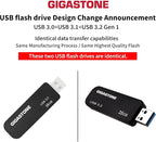 GIGASTONE 16GB Flash Drive Z30 USB 3.2 Gen 1, 50MB/s Ultra Fast, Keychain Loop - Image 2