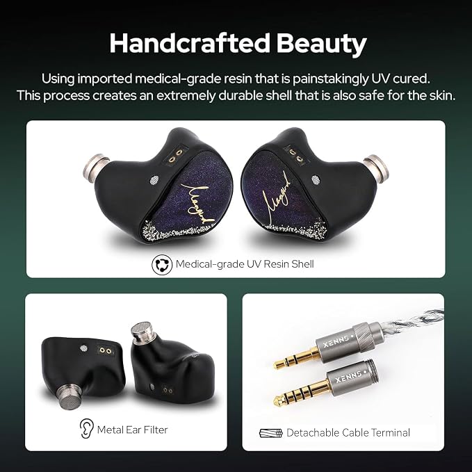 Linsoul Xenns Mangird Tea PRO in Ear Monitor, 6BA+2DD Hybrid Earphone IEM - Image 3