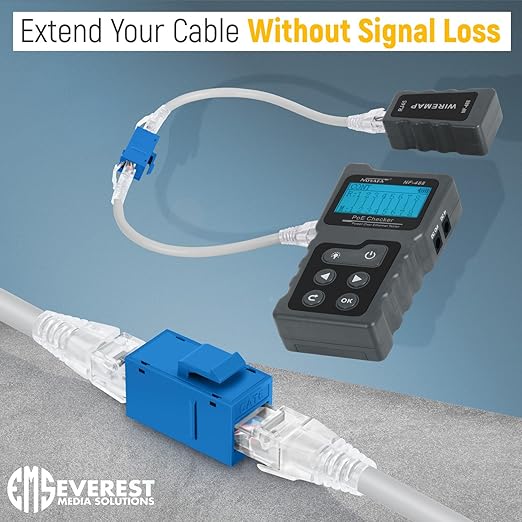 Everest Cat6 RJ45 Keystone Coupler in Blue - Image 4