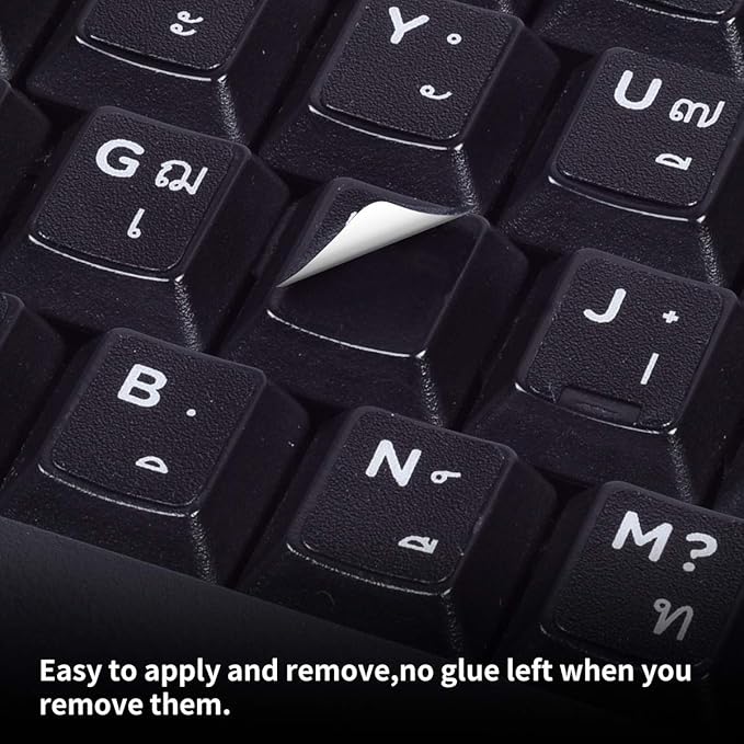 2PCS Thai-English Keyboard Letters Replacement Stickers - Image 3