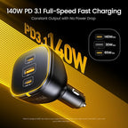 AOHI 165W Laptop Car Charger Adapter 140W PD 3.1/ 100W PD 3.0 USB C Super Fast - Image 2
