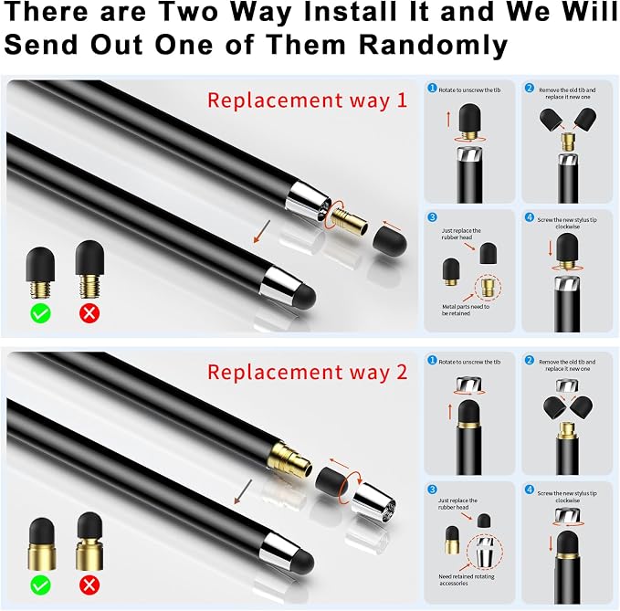 Stylus Pen for Touchscreen, Stylus 2-in-1 High Sensitivity Precision Suitable - Image 5