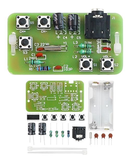 Soldering Practice Kit DIY Stereo Radio Plug-in Circuit Kit Learn Soldering Kit by Yidab